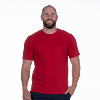 T-shirt manches courtes 100% coton bio rouge moyen