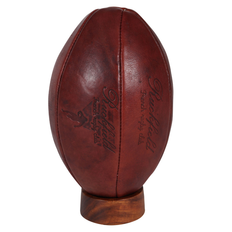 Ballon Rugby Cuir Vintage