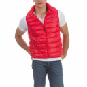 Red Rugby Short Sleeve Padded Jacket