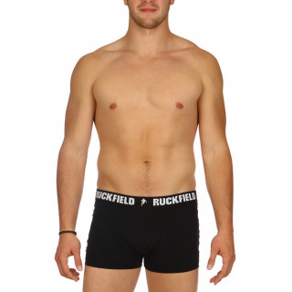 Men's basic black boxer shorts in polyamide and lycra.