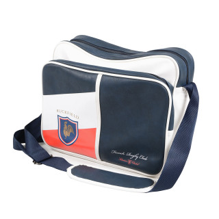 French Rugby Club navy blue laptop bag with a tricoloured patch