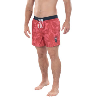 Red swim shorts with floral prints from the theme Island