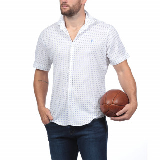 Patterned shirt from the theme Rugby Essentiel with Sebastien Chabal's logo.