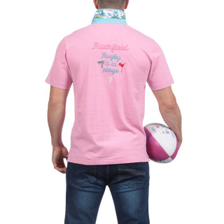 Short-Sleeved Pink Polo Shirt
