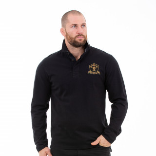 Polo noir homme manches longues Ruckfield héritage