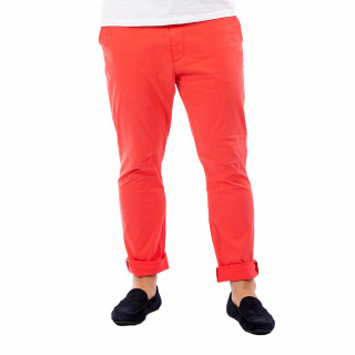 Pantalon homme chino rouge en coton.