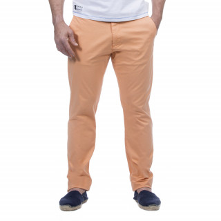 Pantalon homme chino orange en coton.