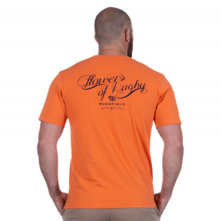 T-shirt Ruckfield flowers of rugby orange