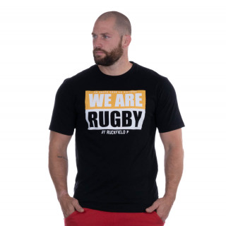 T-shirt Ruckfield noir imprimé We are rugby